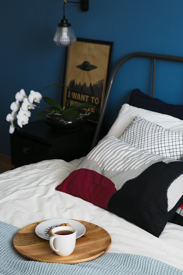 Фотография: Спальня в стиле Скандинавский, Современный, Квартира, Проект недели, Санкт-Петербург, 1 комната, до 40 метров, Анастасия Заркуа – фото на INMYROOM