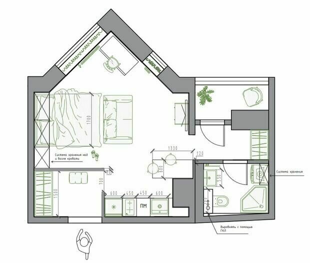 Фото из портфолио Студия в Санкт-Петербурге – фотографии дизайна интерьеров на INMYROOM