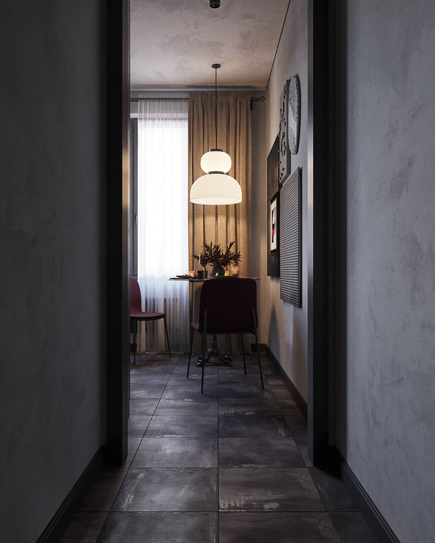 Фотография: Кухня и столовая в стиле Лофт, Эклектика, Квартира, Проект недели, Челябинск, 1 комната, до 40 метров, 40-60 метров, Tenso Interiors – фото на INMYROOM