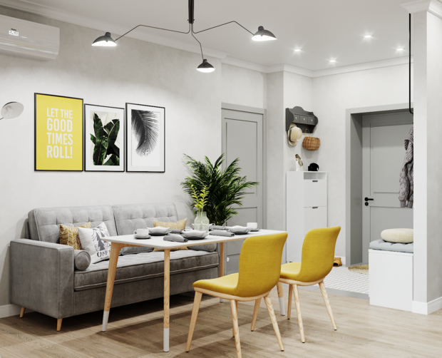 Фото из портфолио Однокомнатная квартира 39м2 – фотографии дизайна интерьеров на INMYROOM