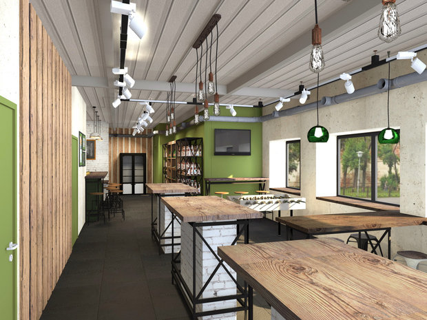 Фото из портфолио Бар-магазин "Зеленая зона", Москва, 2016г – фотографии дизайна интерьеров на INMYROOM