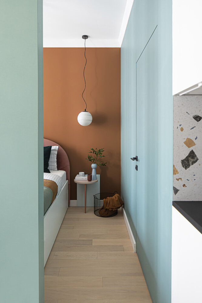 Фотография: Спальня в стиле Современный, Эклектика, Малогабаритная квартира, Квартира, Студия, Проект недели, Москва, 1 комната, до 40 метров, Света Хабеева – фото на INMYROOM