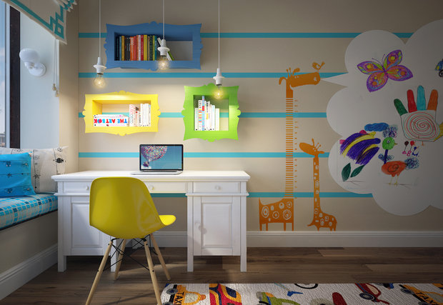 Фото из портфолио Проект таун-хауса в ЖК "Рижский квартал": благородный синий цвет в интерьере – фотографии дизайна интерьеров на INMYROOM