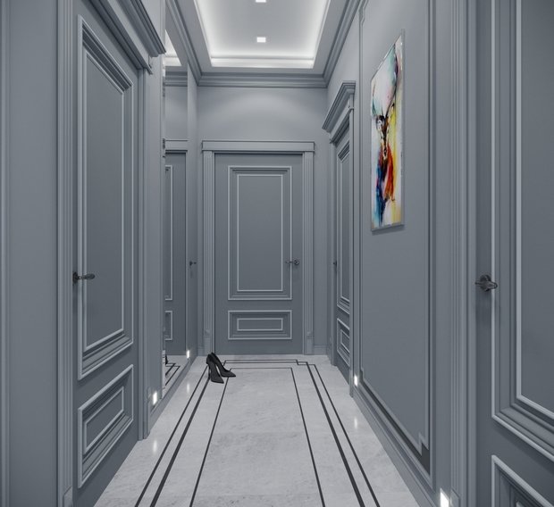 Фото из портфолио Квартира в "Воронцовском парке" в холодных тонах  – фотографии дизайна интерьеров на INMYROOM