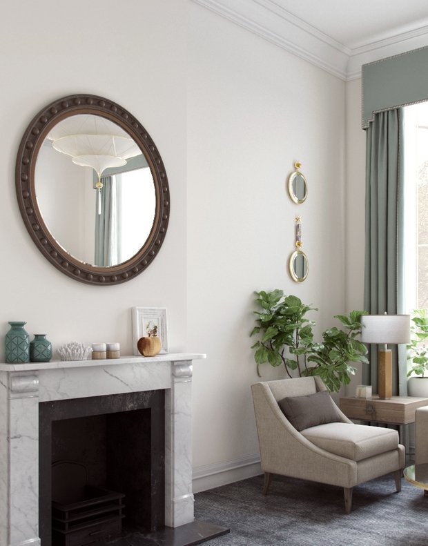 Фотография: Гостиная в стиле Классический, Современный, Квартира, Проект недели, Московская область, новостройка, Ольга Почуева, Кирпичный дом, 3 комнаты, Более 90 метров – фото на INMYROOM