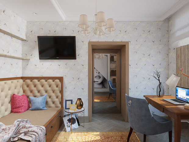 Фото из портфолио Московская квартира со своей историей – фотографии дизайна интерьеров на INMYROOM