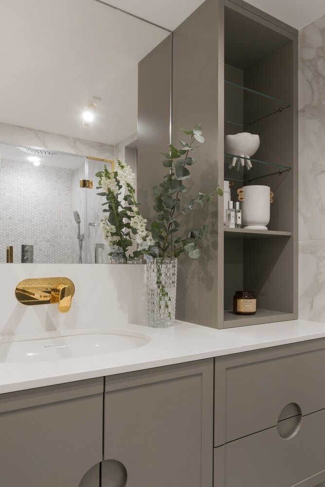 Фотография: Ванная в стиле Современный, Квартира, Проект недели, Москва, Монолитный дом, 3 комнаты, 60-90 метров, Ирина Ковецкая – фото на INMYROOM Фотография: Ванная в стиле Современный, Квартира, Проект недели, Москва, Монолитный дом, 3 комнаты, 60-90 метров, Ирина Ковецкая – фото на INMYROOM