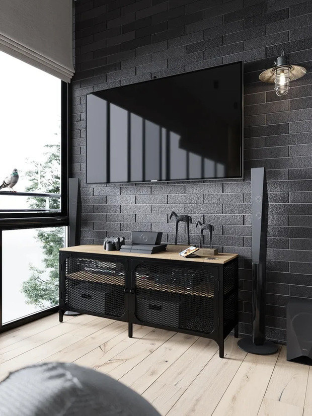 Фотография: Балкон в стиле Лофт, Квартира, Проект недели, Санкт-Петербург, 4 и больше, Более 90 метров, Монолитно-кирпичный, Яна Грошева, Диана Бганова, ПРЕМИЯ INMYROOM – фото на INMYROOM