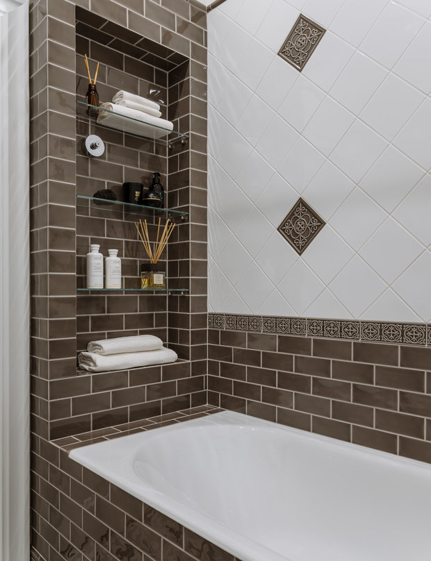 Фотография: Ванная в стиле Классический, Современный, Квартира, Проект недели, 2 комнаты, 40-60 метров, Тула, Ирина Виневская – фото на INMYROOM