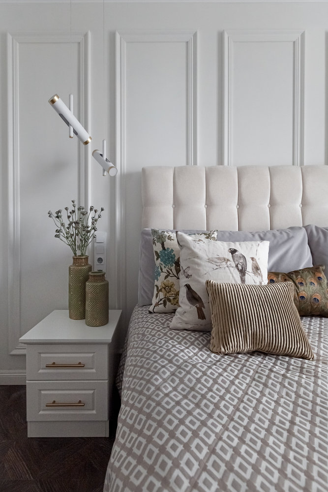 Фотография: Спальня в стиле Классический, Современный, Квартира, Проект дня, Новосибирск, 2 комнаты, 40-60 метров, Александра Протасова – фото на INMYROOM Фотография: Спальня в стиле Классический, Современный, Квартира, Проект дня, Новосибирск, 2 комнаты, 40-60 метров, Александра Протасова – фото на INMYROOM