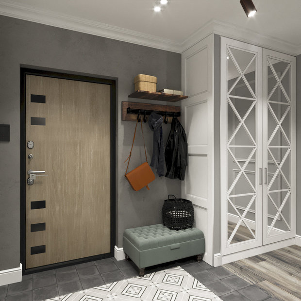 Фотография: Прихожая в стиле Классический, Современный, Квартира, Проект недели, Новосибирск, студия Mango, Монолитный дом, 3 комнаты, Более 90 метров – фото на INMYROOM