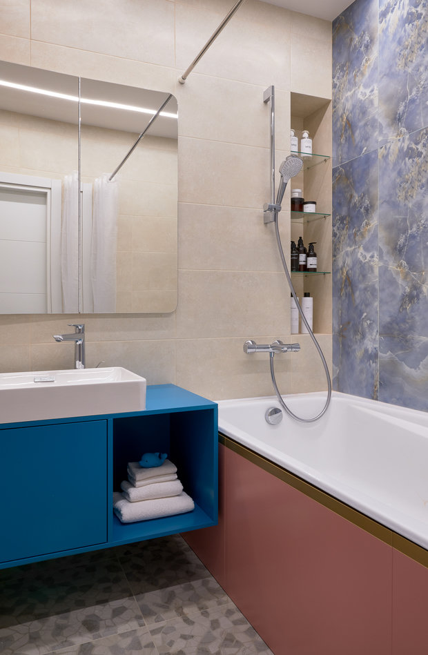 Фотография: Ванная в стиле Современный, Квартира, Проект недели, Москва, 4 и больше, Более 90 метров, Евгения Ивлиева – фото на INMYROOM