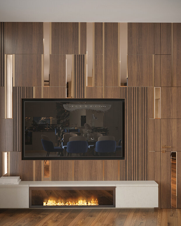 Фото из портфолио Дизайн интерьера квартиры в ЖК «Champine (Шампайн)» в стиле современная классика – фотографии дизайна интерьеров на INMYROOM