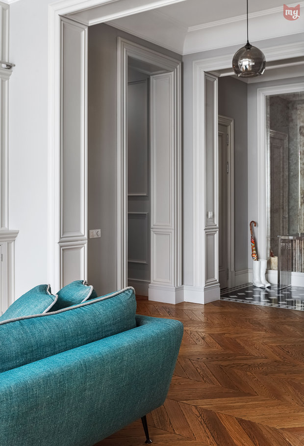 Фотография: Прихожая в стиле Прованс и Кантри, Эклектика, Квартира, Проект недели, Москва, Ольга Абрамова, Монолитный дом, 3 комнаты, Более 90 метров – фото на INMYROOM