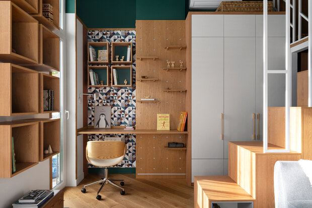 Фотография: Детская в стиле Современный, Эклектика, Квартира, Проект дня, Москва, 3 комнаты, Более 90 метров, Анна Малютина, ЖК «Одинград» – фото на INMYROOM