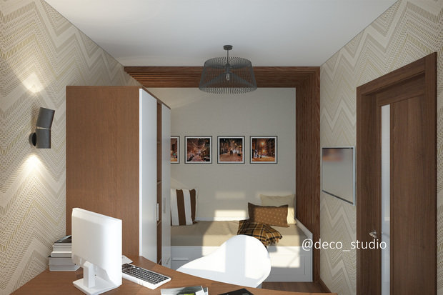 Фото из портфолио Дизайн хрущевки 42 кв.м. – фотографии дизайна интерьеров на INMYROOM