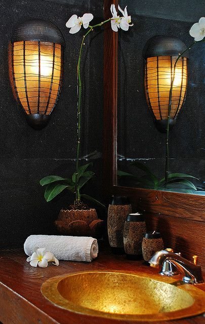 Фотография: Ванная в стиле Восточный, Эко, Декор интерьера, Квартира, Декор, Советы, раковина, раковина в ванной – фото на INMYROOM