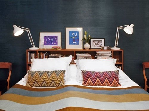 Фотография: Спальня в стиле Скандинавский, Интерьер комнат, Кровать, Гардероб, Комод, Пуф, Табурет – фото на INMYROOM