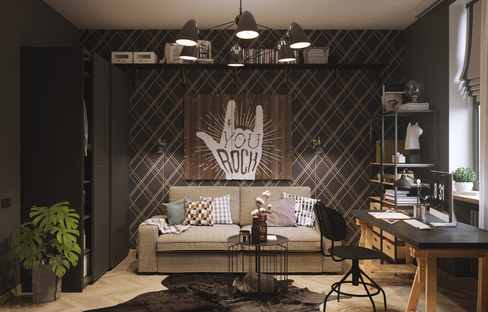 Фотография: Кабинет в стиле Скандинавский, Современный, Квартира, Проект недели, Москва, Юлия Чернова, Сталинка, 3 комнаты, 60-90 метров, Алина Ануфриева – фото на INMYROOM Фотография: Кабинет в стиле Скандинавский, Современный, Квартира, Проект недели, Москва, Юлия Чернова, Сталинка, 3 комнаты, 60-90 метров, Алина Ануфриева – фото на INMYROOM