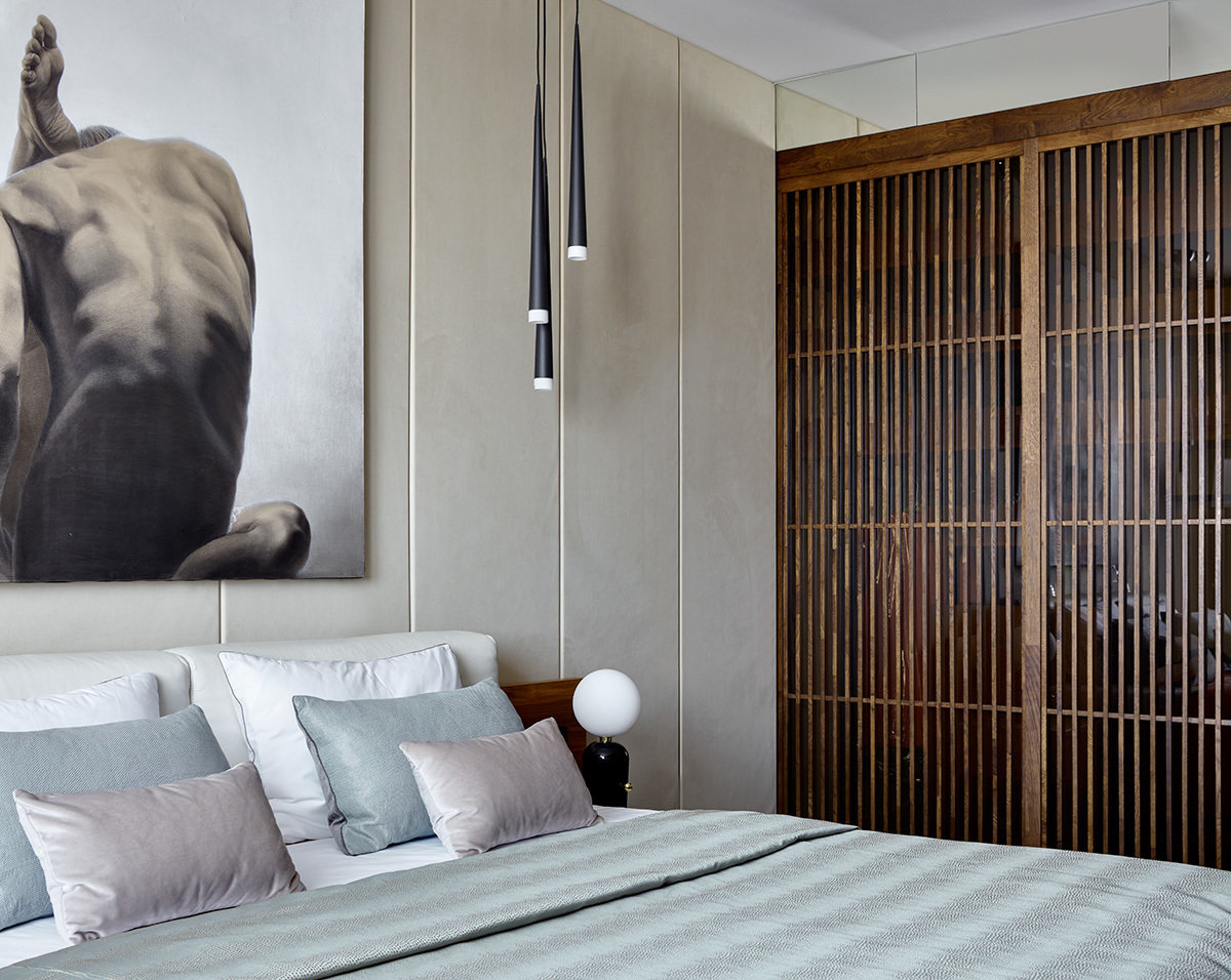 Фотография: Спальня в стиле Современный, Эклектика, Квартира, Проект недели, Москва, Сергей Ананьев, Монолитный дом, 3 комнаты, Более 90 метров, #эксклюзивныепроекты, Елена Зорина – фото на INMYROOM Фотография: Спальня в стиле Современный, Эклектика, Квартира, Проект недели, Москва, Сергей Ананьев, Монолитный дом, 3 комнаты, Более 90 метров, #эксклюзивныепроекты, Елена Зорина – фото на INMYROOM