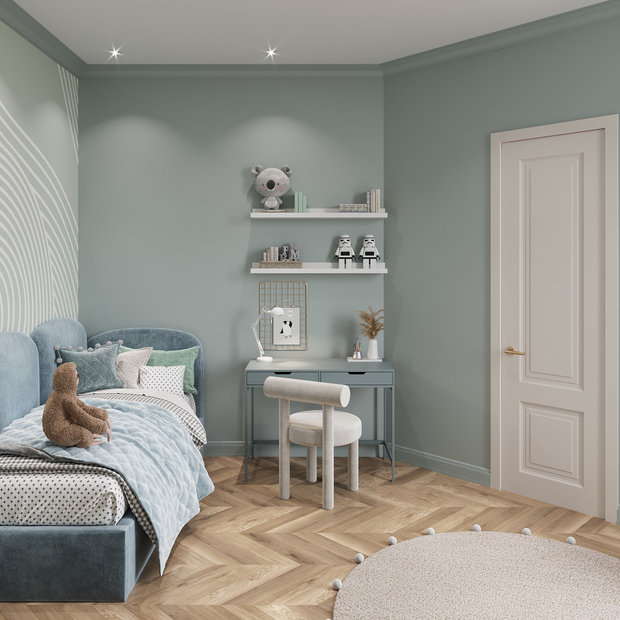 Фотография: Детская в стиле Современный, Эклектика, Квартира, Проект недели, Санкт-Петербург, 4 и больше, 60-90 метров, Елена Лебедева – фото на INMYROOM