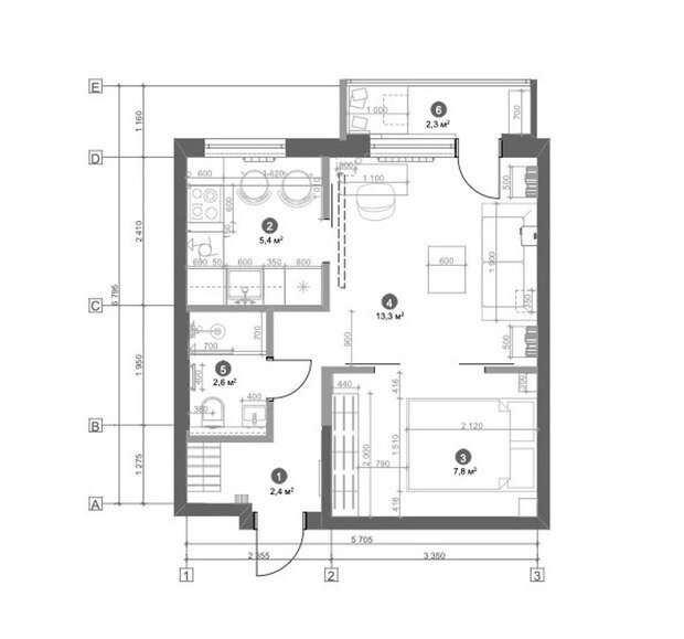 Фотография: Планировки в стиле , Современный, Малогабаритная квартира, Квартира, Проект дня, Москва, Панельный дом, 1 комната, до 40 метров, Алексей Смирнов, Мария Оганесян – фото на INMYROOM