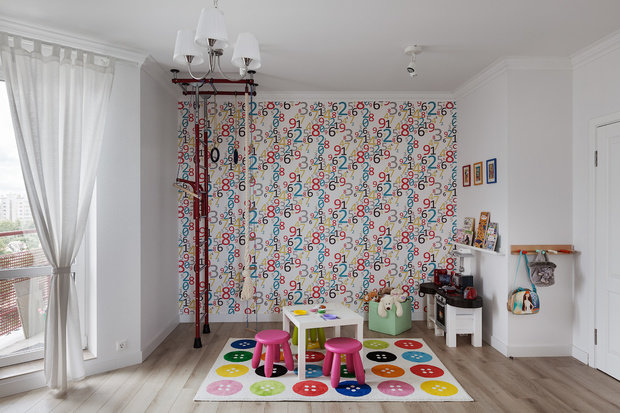 Фотография: Детская в стиле Скандинавский, Квартира, Проект недели, Минск, Татьяна Корзун, Яна Сенькевич, Синий кот, новостройка, Монолитный дом, 4 и больше, Более 90 метров – фото на INMYROOM