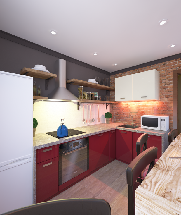 Фото из портфолио Красное или белое? – фотографии дизайна интерьеров на INMYROOM