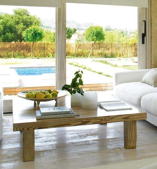 Фотография: Гостиная в стиле Эко, Дом, Цвет в интерьере, Дома и квартиры, Белый, Бассейн, Плетеная мебель – фото на INMYROOM