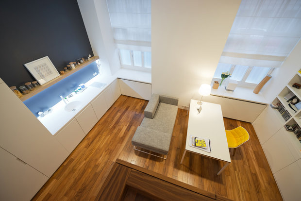 Фотография: Мебель и свет в стиле Скандинавский, Современный, Малогабаритная квартира, Квартира, Дома и квартиры, Минимализм, Переделка – фото на INMYROOM