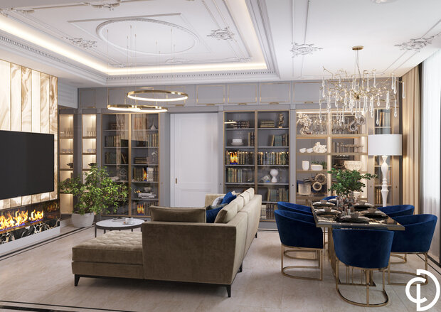 Фото из портфолио Квартира 155 м² на ул. Остоженка – фотографии дизайна интерьеров на INMYROOM