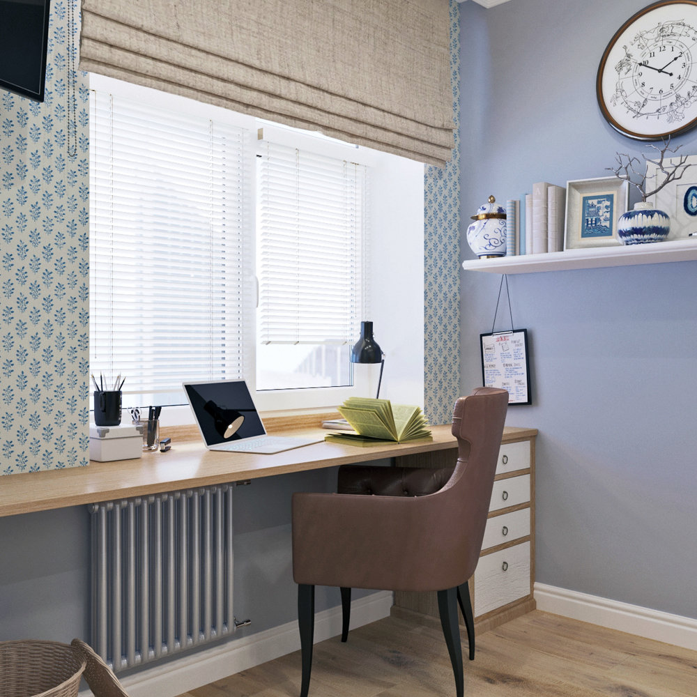 Фотография: Кабинет в стиле Прованс и Кантри, Дом, Проект недели, Дом и дача, Новосибирск, Таунхаус, Кирпичный дом, 4 и больше, 60-90 метров, Полина Степанова – фото на INMYROOM