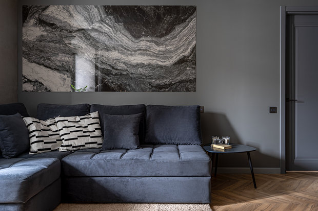 Фотография: Гостиная в стиле Минимализм, Современный, Квартира, Проект недели, Казань, 2 комнаты, 40-60 метров, Марьям Разуваева – фото на INMYROOM