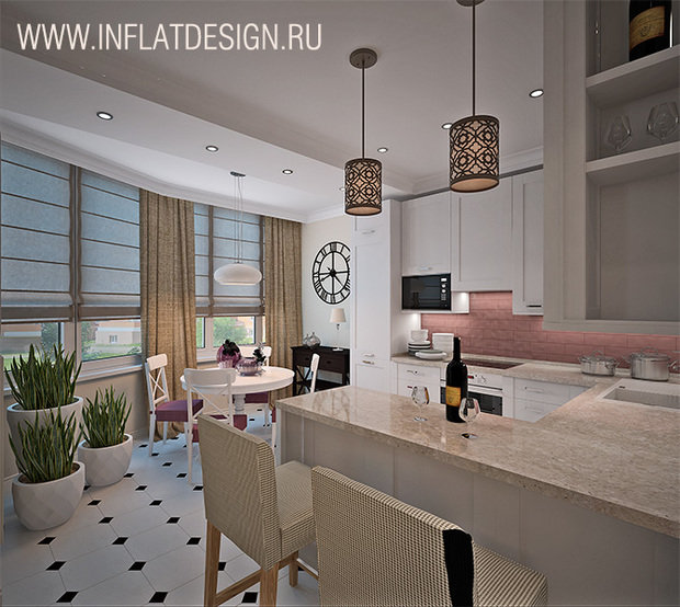 Фото из портфолио Трехкомнатная квартира – фотографии дизайна интерьеров на INMYROOM