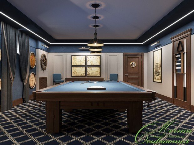 Фото из портфолио Бильярд на крыше – фотографии дизайна интерьеров на INMYROOM