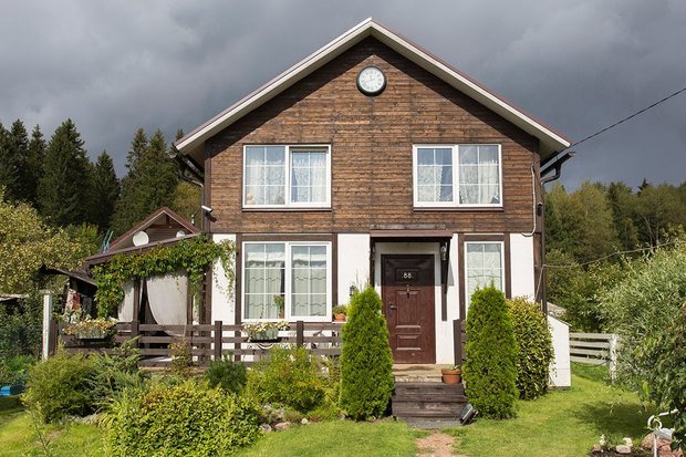 Фотография:  в стиле , Скандинавский, Дом, Белый, Дача, Дом и дача, Ленинградская область – фото на INMYROOM