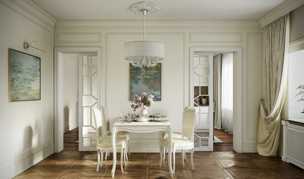 Фото из портфолио Неоклассический интерьер на ул. Осипенко – фотографии дизайна интерьеров на INMYROOM