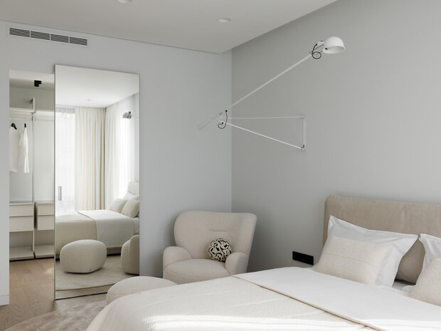 Фотография: Спальня в стиле Современный, Минимализм, Бохо, Дом, Проект дня, Санкт-Петербург, Дом и дача, Ленинградская область, 4 и больше, Более 90 метров, Юлия Скачкова – фото на INMYROOM