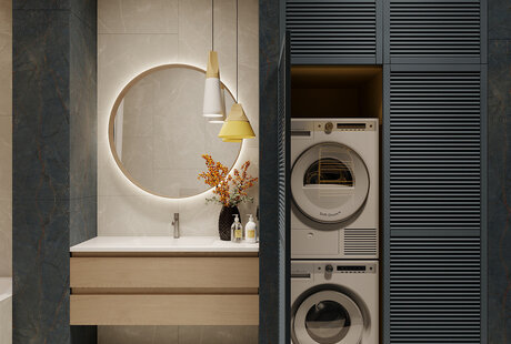 Яркая квартира в Пушкино (ванная)