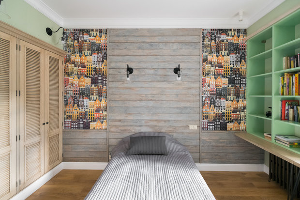 Фотография: Детская в стиле Лофт, Прованс и Кантри, Квартира, Проект недели, Москва, Альбина Алиева, Монолитный дом, 4 и больше, Более 90 метров – фото на INMYROOM
