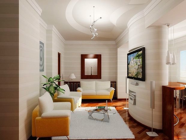 Фотография: Гостиная в стиле Современный, Малогабаритная квартира, Квартира, Студия, Планировки, Хрущевка – фото на INMYROOM