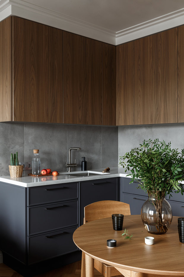 Фотография: Кухня и столовая в стиле Современный, Скандинавский, Квартира, Проект недели, Санкт-Петербург, 3 комнаты, 60-90 метров, BAS.architects – фото на INMYROOM