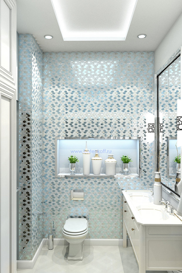 Фото из портфолио Дизайн проект туалета в стиле современной классики. Москва. Мичуринский  – фотографии дизайна интерьеров на INMYROOM