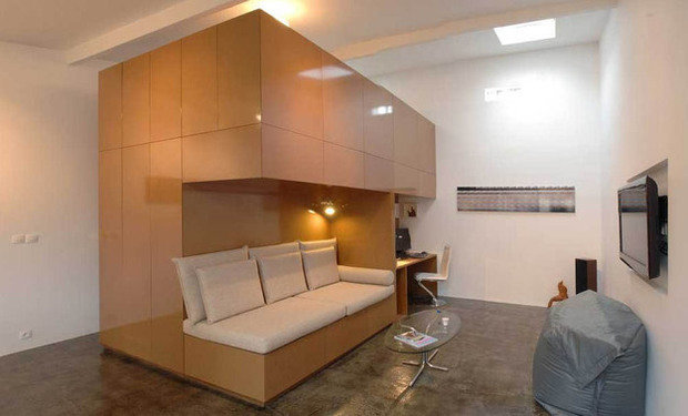 Фотография: Гостиная в стиле Лофт, DIY, Дом, Дома и квартиры, Переделка – фото на INMYROOM