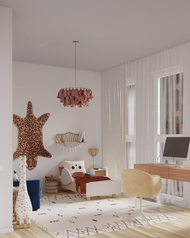 Фотография: Детская в стиле Современный, Эко, Бохо, Квартира, Проект дня, Москва, 3 комнаты, 60-90 метров, terracotta.buro, Илона Рафикова – фото на INMYROOM