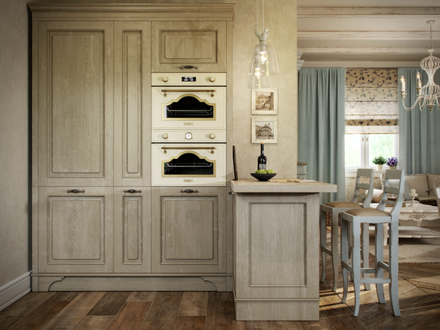 Фотография: Кухня и столовая в стиле Прованс и Кантри, Эклектика, Дом, Проект недели, Санкт-Петербург, Блочный дом, 4 и больше, Более 90 метров, Евгений Жданов, КП «Вартемяги парк» – фото на INMYROOM