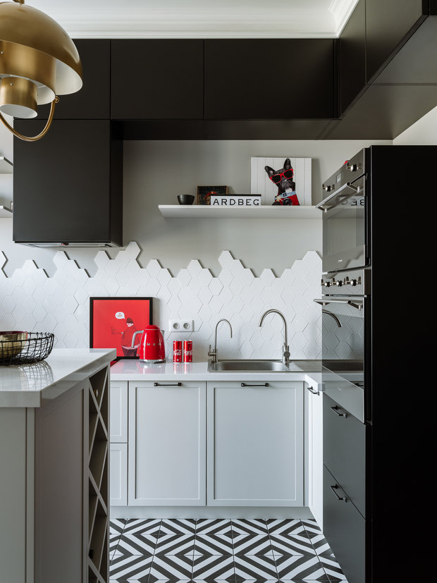 Фотография: Кухня и столовая в стиле Современный, Квартира, Проект недели, Московская область, 1 комната, 40-60 метров, Анна Моджаро, ПРЕМИЯ INMYROOM – фото на INMYROOM