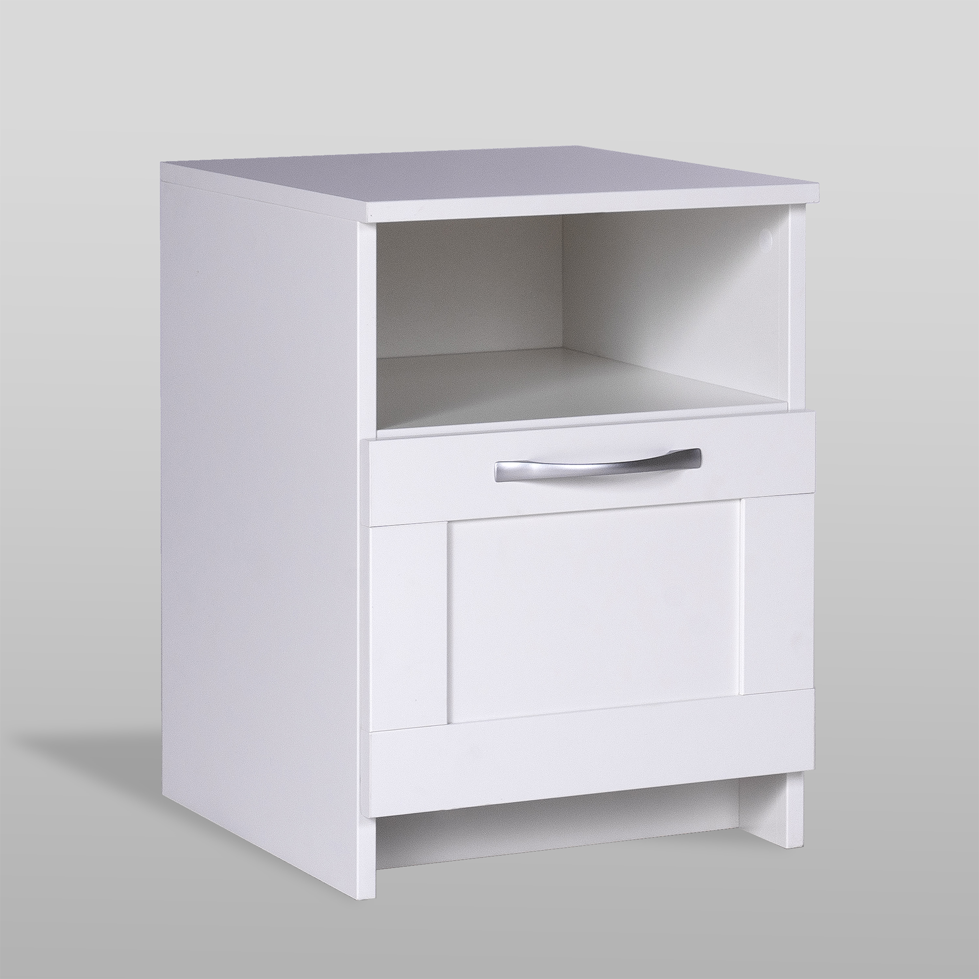 Тумба прикроватная с двумя ящиками Сириус белого цвета