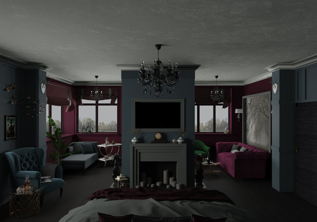 Фото из портфолио Туман и Бордо – фотографии дизайна интерьеров на INMYROOM