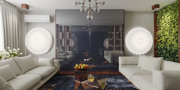 Фотография: Гостиная в стиле Эклектика, Минимализм, Квартира, Проект недели – фото на INMYROOM